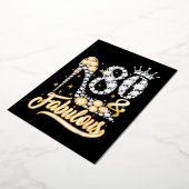 80e verjaardag Hoge Hiel Shoes Crown Diamond Folie Feestdagenkaart (Gedraaid)