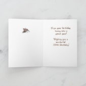 80e verjaardag Hummingbird Card Kaart (Binnen)