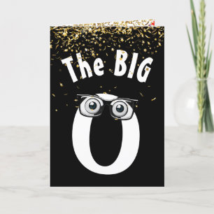 80e verjaardag Humor op zwarte kaart