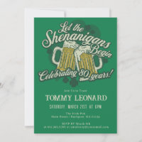 80e verjaardag Iers St.Patrick's Day Bier