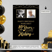 80e verjaardag in de maak 2 foto's poster