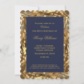 80e verjaardag Jubileum Gold Elegant Kaart (Achterkant)