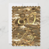 80e verjaardag Jubileum Gold Elegant Kaart (Voorkant)