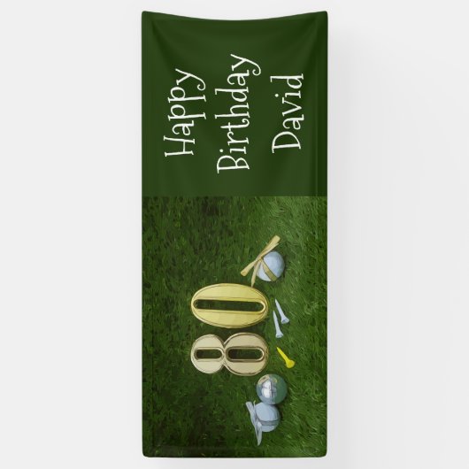 80e verjaardag Jubileum tot golfer met golfbal Spandoek (Verticaal)