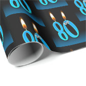 80e verjaardag Kaarsen met Eyeballen Cadeaupapier (Rol Hoek)