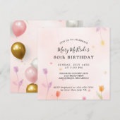 80e verjaardag Kaart (Voorkant / Achterkant)