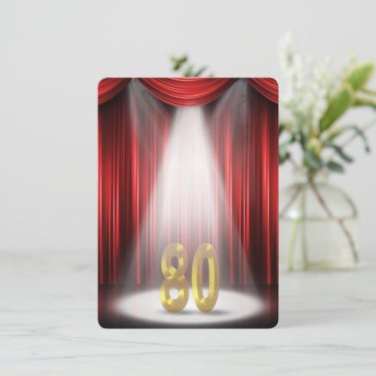 80e verjaardag kaart (Staand voorkant)