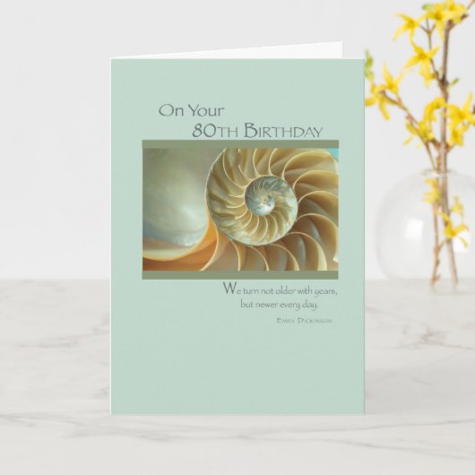 80e verjaardag kaart (Gele Bloem)
