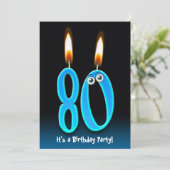 80e verjaardag kaart (Staand voorkant)