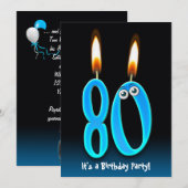 80e verjaardag kaart (Voorkant / Achterkant)