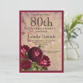 80e verjaardag kaart (Staand voorkant)
