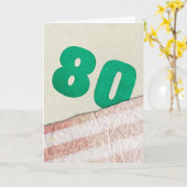 80e verjaardag kaart (Gele Bloem)