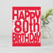 80e verjaardag kaart (Staand voorkant)