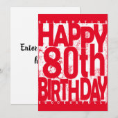 80e verjaardag kaart (Voorkant / Achterkant)