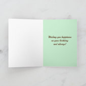 80e Verjaardag Kaart Aangepaste naam (Binnen)