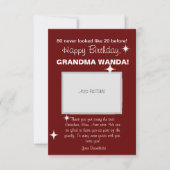 80e Verjaardag Kaart Groet Maroon Elegance Stijl (Voorkant)