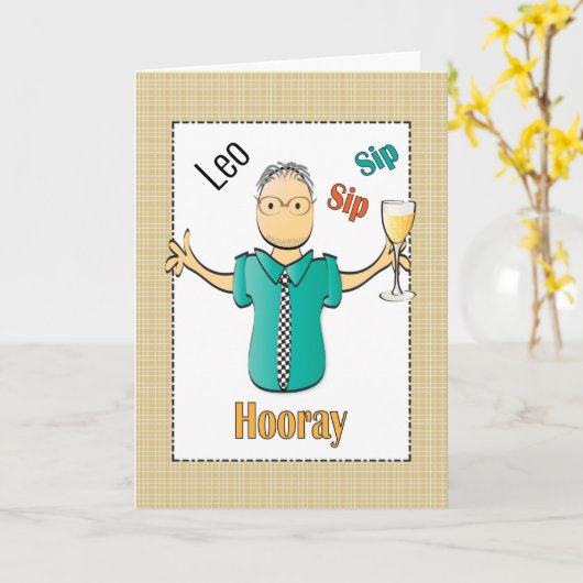 80e verjaardag Kaart voor hem - Personaliseer hem (Gele Bloem)