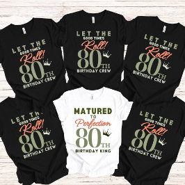 80e verjaardag koning t-shirt