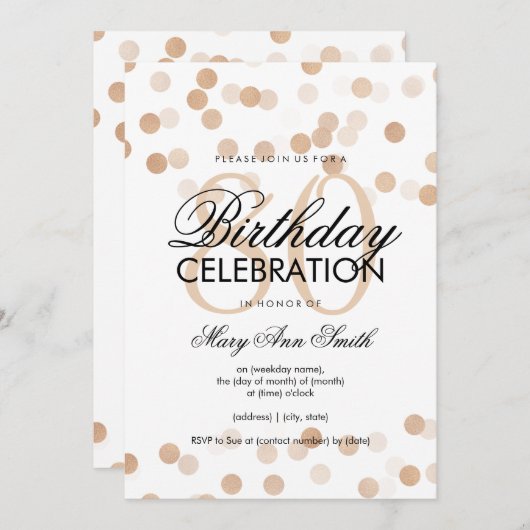 80e verjaardag koperen olie Glitter Lichten Kaart (Voorkant / Achterkant)