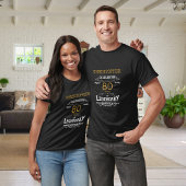 80e verjaardag Legendary Zwart Goud Retro T-shirt