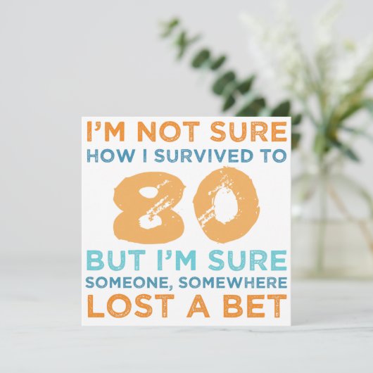 80e verjaardag Legende Kaart (Staand voorkant)