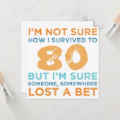 80e verjaardag Legende Kaart (Voorkant / Achterkant in situ)