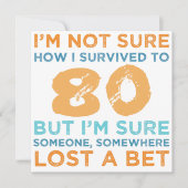 80e verjaardag Legende Kaart (Voorkant)