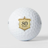 80e verjaardag  Lijst golfbal Golfballen (Voorkant)