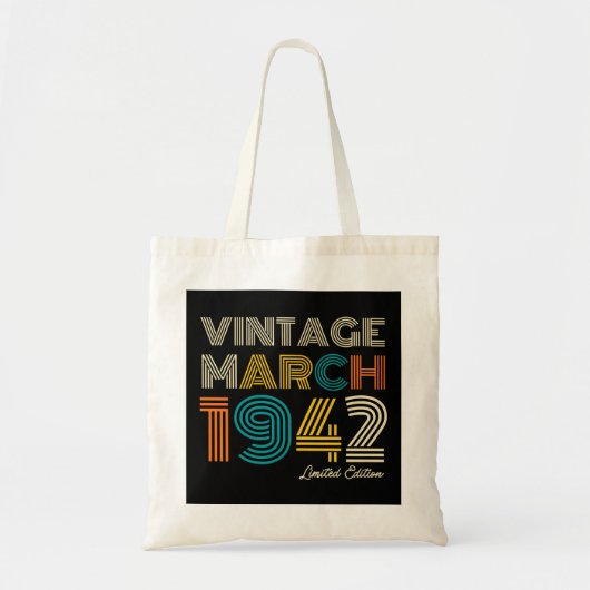 80e verjaardag  maart 1942 tote bag (Voorkant)