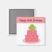 80e verjaardag magneet (Voorkant / Achterkant)