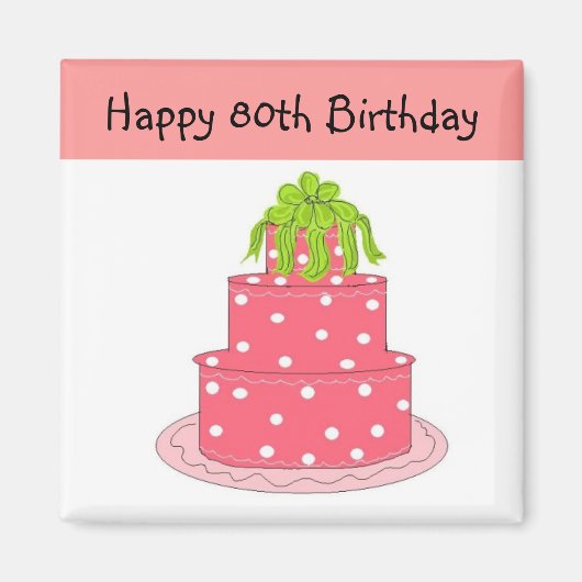 80e verjaardag magneet (Voorkant)