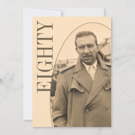 80e verjaardag man foto moderne verjaardag kaart