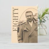 80e verjaardag man foto moderne verjaardag kaart (Staand voorkant)