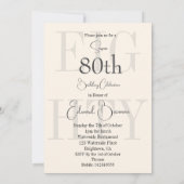 80e verjaardag man foto moderne verjaardag kaart (Achterkant)