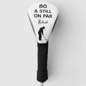 80e Verjaardag Mannen Golfer Funny Custom Golfheadcover (Voorkant)
