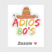 80e verjaardag Mexicaanse Feest Cinco de Mayo Fies Sticker (Vel)