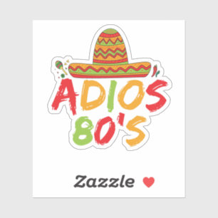 80e verjaardag Mexicaanse Feest Cinco de Mayo Fies Sticker