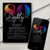 80e verjaardag Modern Kaart