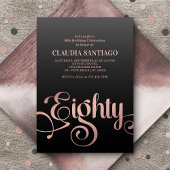 80e verjaardag Modern Script Kaart