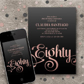 80e verjaardag Modern Script Kaart