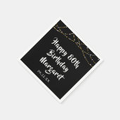 80e verjaardag Modern String Lights Zwart Servet (Hoek)