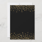 80e verjaardag Modern Zwart Goud Confetti Script Kaart (Achterkant)