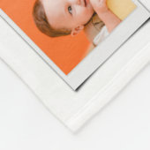 80e verjaardag Moderne foto Collage White Fleece Deken (Hoek)