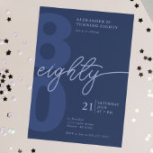 80e verjaardag moderne minimalistische marine kaart