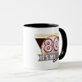 80e verjaardag Mok cadeaus (Voorkant rechts)