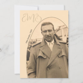 80e verjaardag Monogram Man Foto Stijlvolle Verjaa Kaart