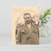 80e verjaardag Monogram Man Foto Stijlvolle Verjaa Kaart (Staand voorkant)