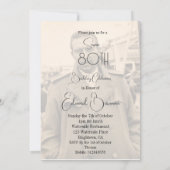 80e verjaardag Monogram Man Foto Stijlvolle Verjaa Kaart (Achterkant)