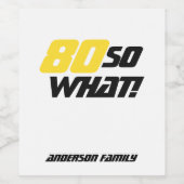 80e verjaardag  Motivatie Funny Wijn Etiket (Enkel label)