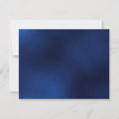 80e verjaardag Navy Blue Balloon Cake RSVP (Achterkant)